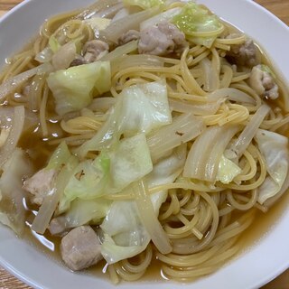 ニンニク醤油スープパスタ